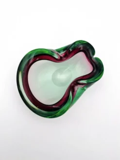Vide-Poche Flavio Poli Seguso Sommerso Vert Magenta 17.5cm 962g