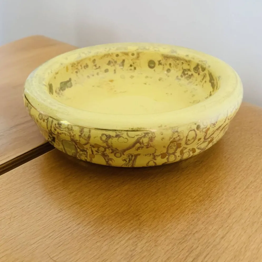 Vide poche jaune et or, Jean Mazeaud & Faverot, Ateliers Sèvres MF