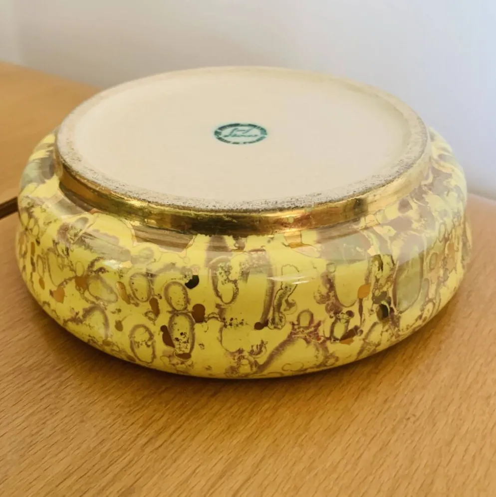 Vide poche jaune et or, Jean Mazeaud & Faverot, Ateliers Sèvres MF