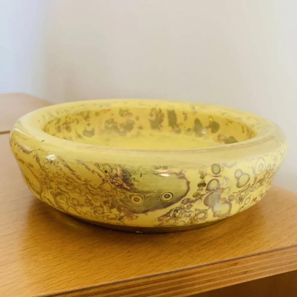 Vide poche jaune et or, Jean Mazeaud & Faverot, Ateliers Sèvres MF