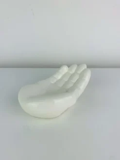 Vide poche main céramique blanche vintage