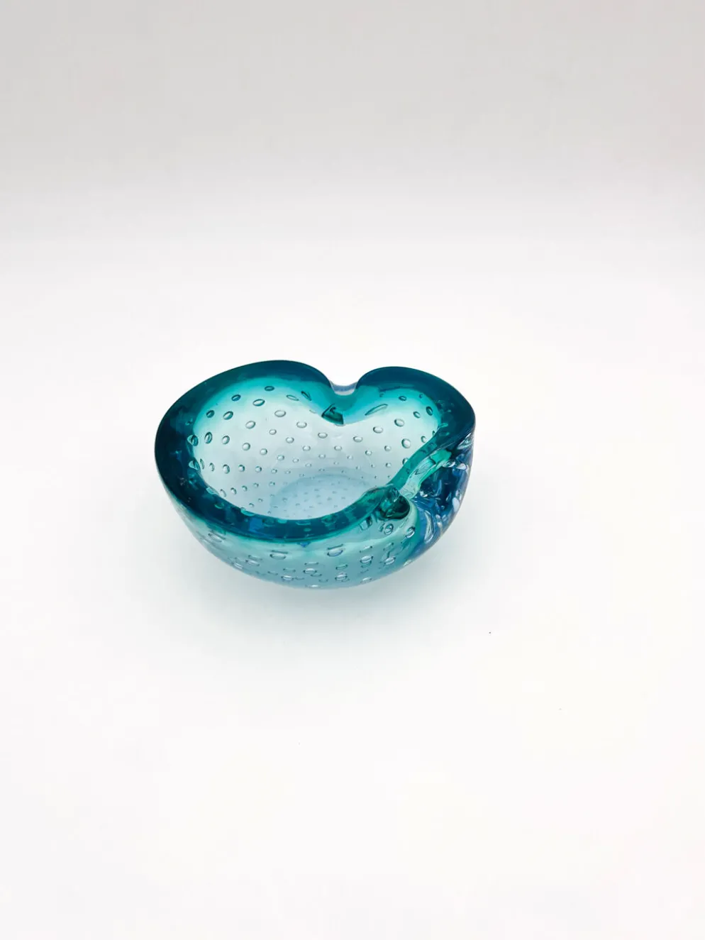 Vide-poche Murano Bullicante bleu, années 60-70