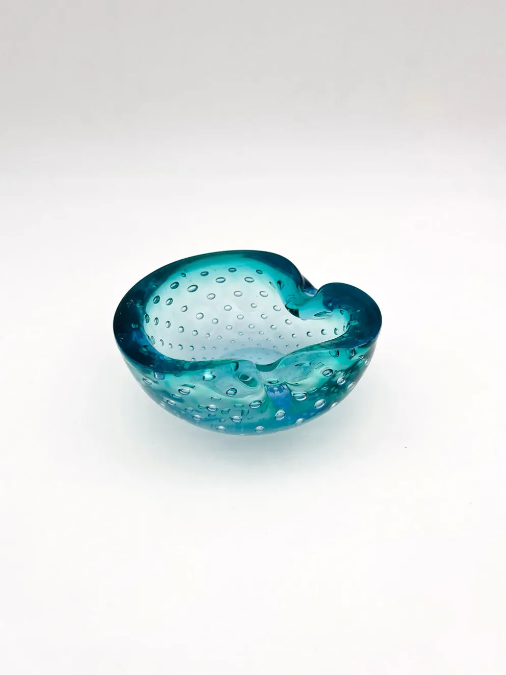 Vide-poche Murano Bullicante bleu, années 60-70