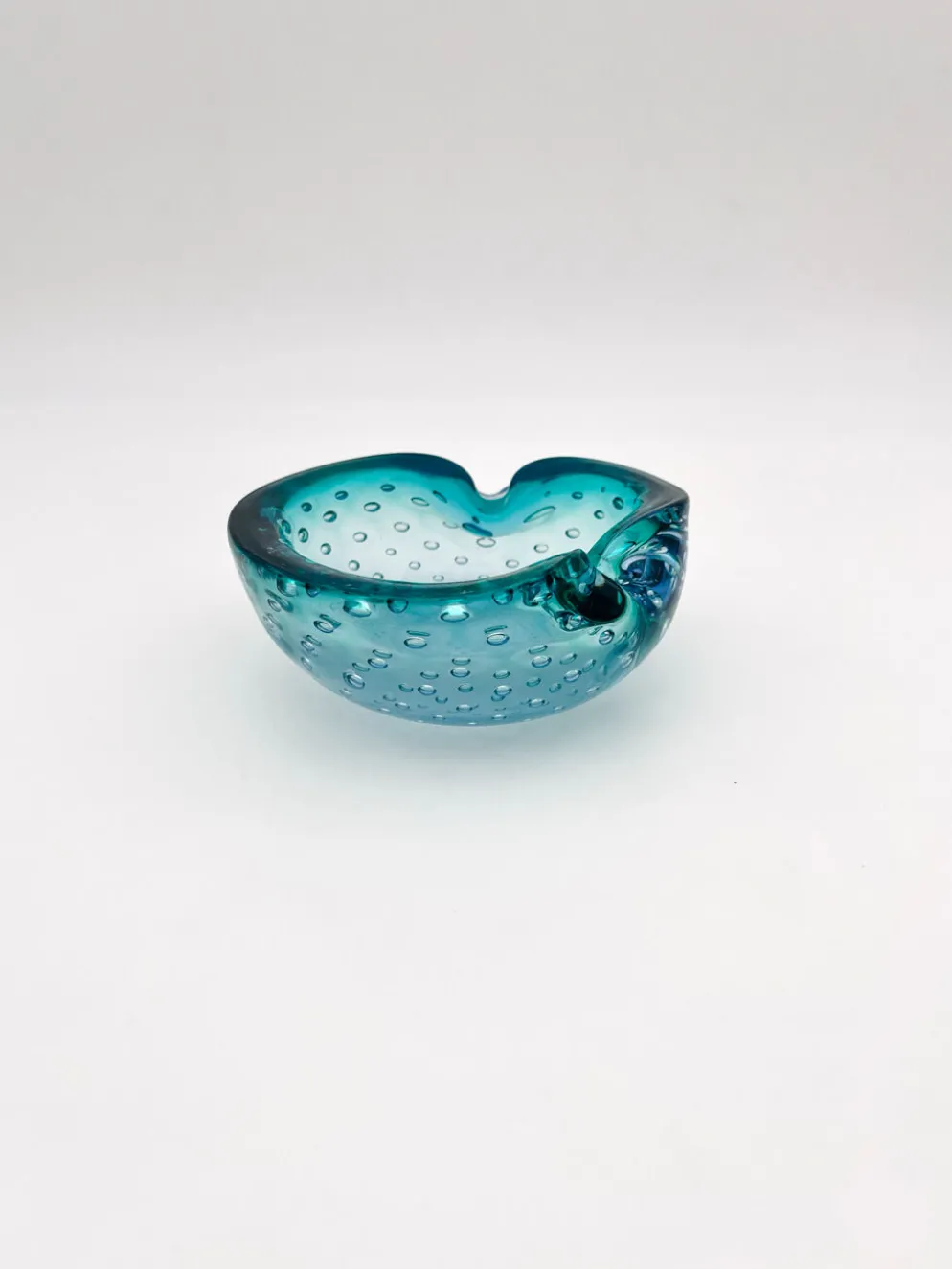 Vide-poche Murano Bullicante bleu, années 60-70