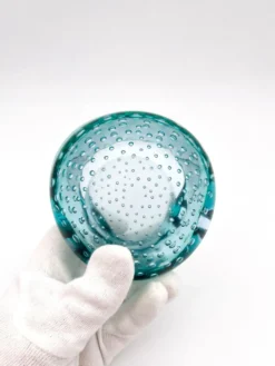 Vide-poche Murano Bullicante bleu, années 60-70