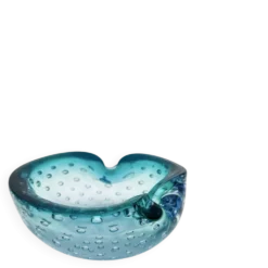 Vide-poche Murano Bullicante bleu, années 60-70