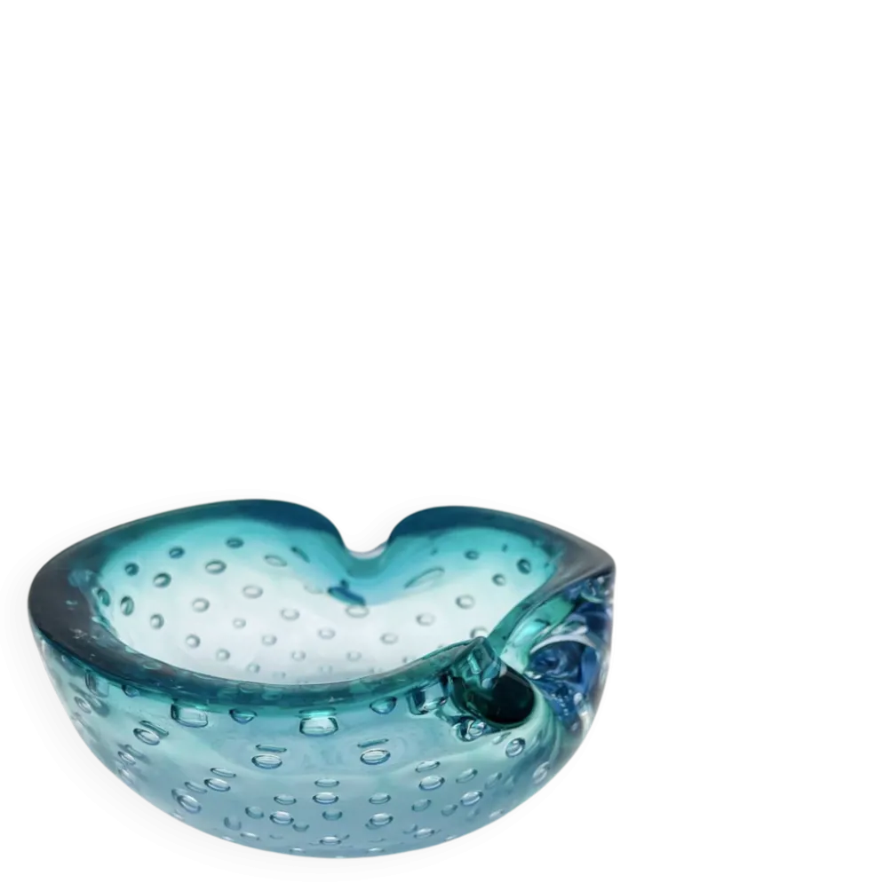 Vide-poche Murano Bullicante bleu, années 60-70