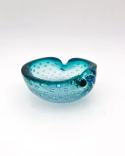 Vide-poche Murano Bullicante bleu, années 60-70
