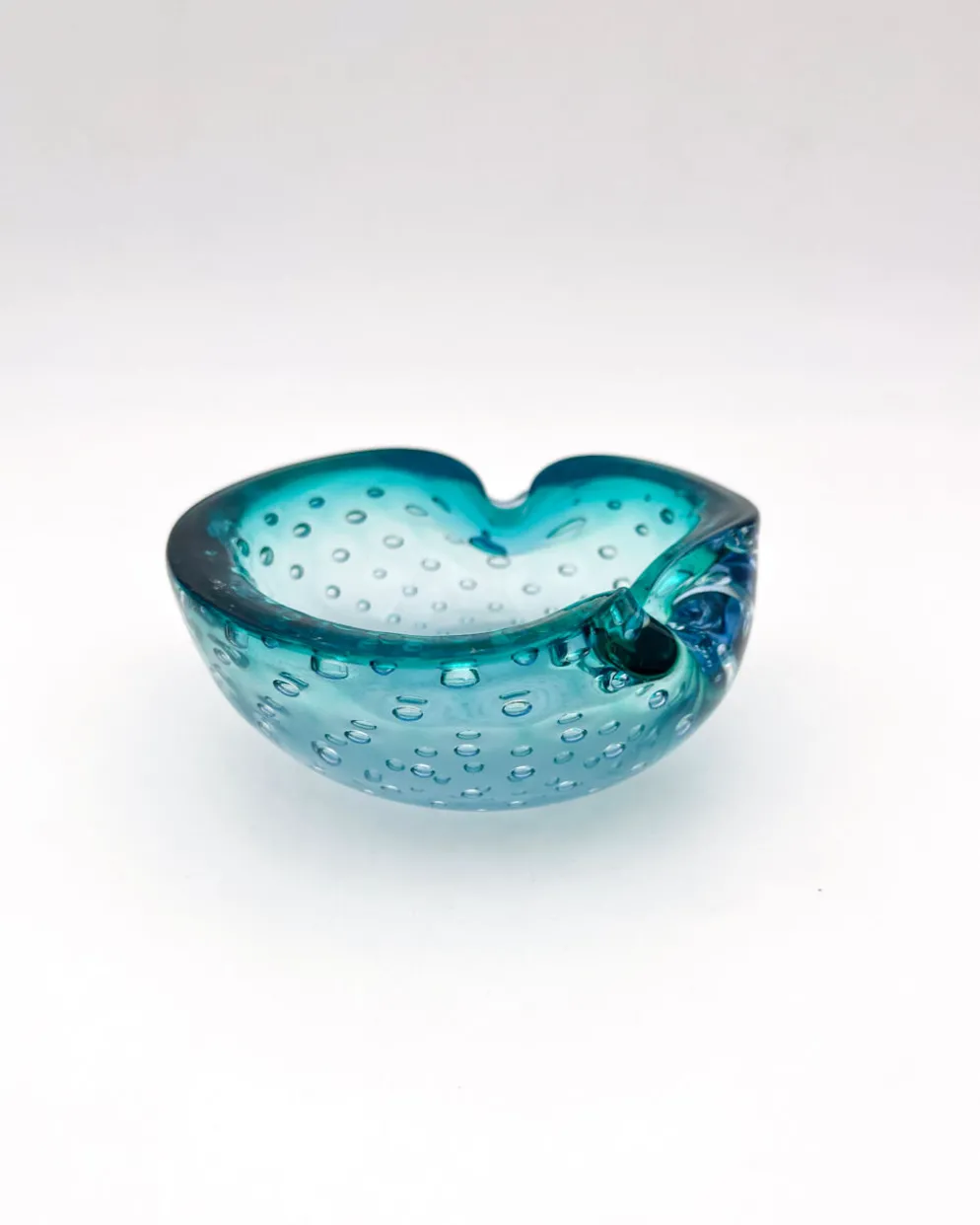 Vide-poche Murano Bullicante bleu, années 60-70