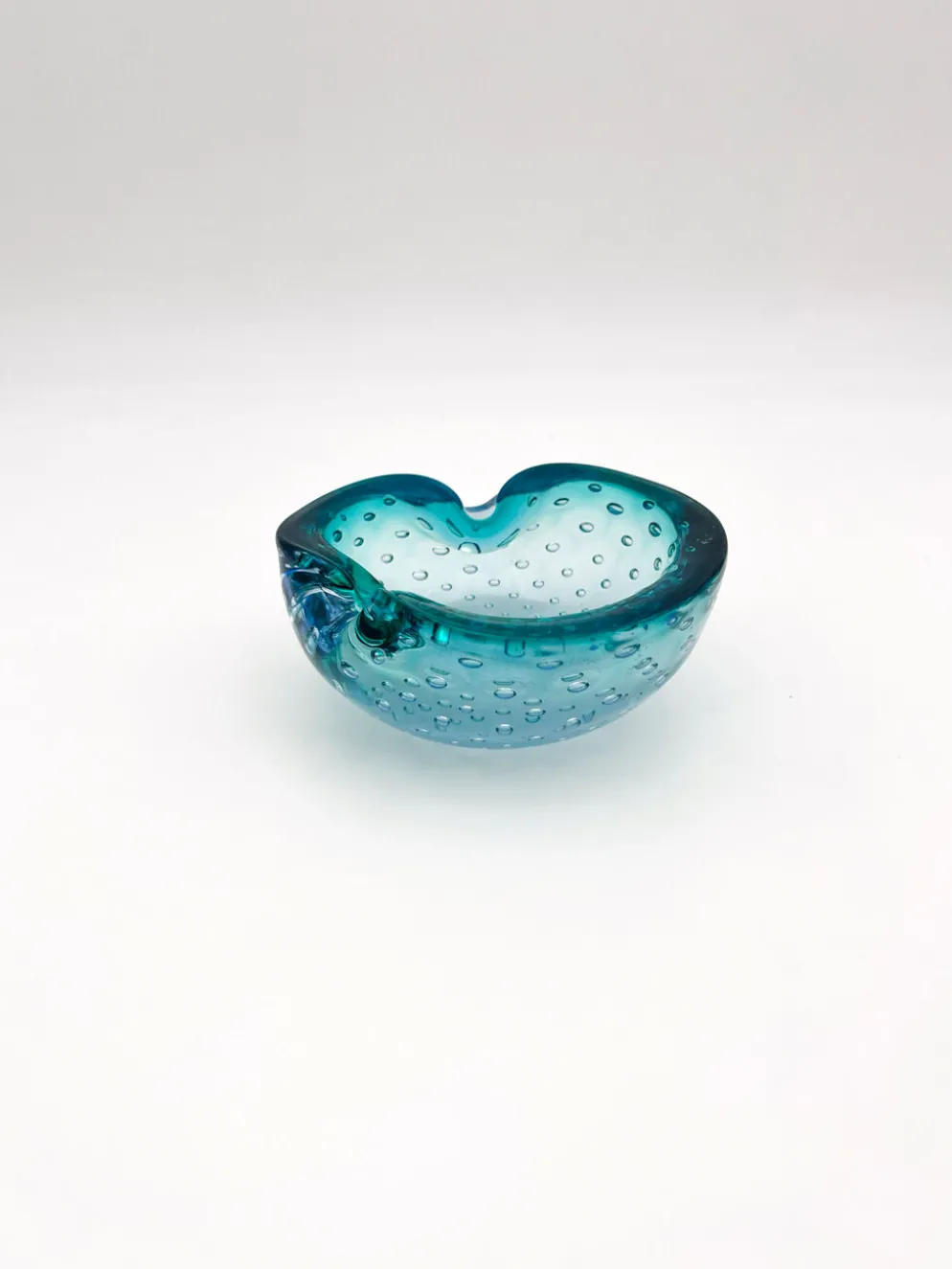Vide-poche Murano Bullicante bleu, années 60-70