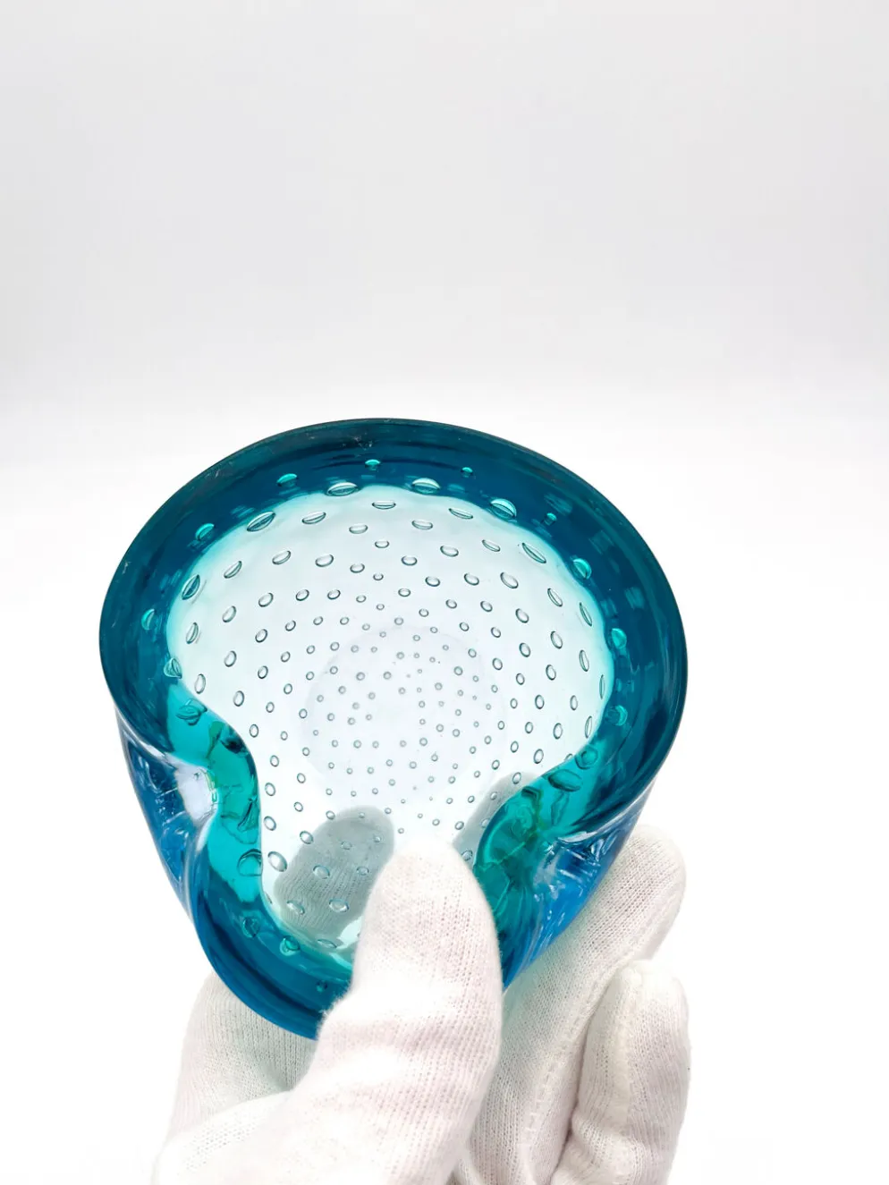 Vide-poche Murano Bullicante bleu, années 60-70