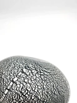 Vide-poche Murano Seguso Sommerso feuille d'argent