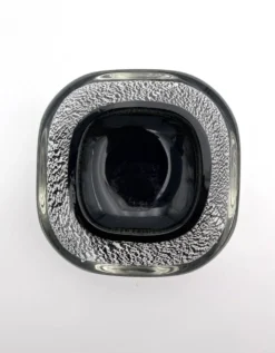 Vide-poche Murano Seguso Sommerso feuille d'argent
