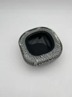 Vide-poche Murano Seguso Sommerso feuille d'argent