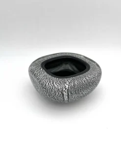 Vide-poche Murano Seguso Sommerso feuille d'argent