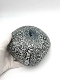 Vide-poche Murano Seguso Sommerso feuille d'argent