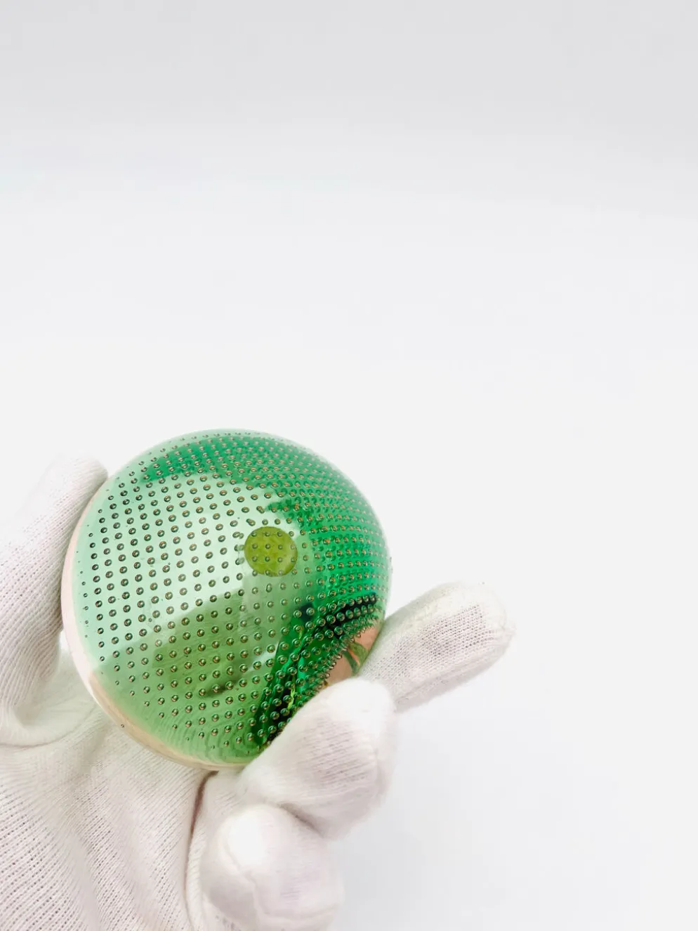 Vide-Poche Murano Sommerso Bullicante vert et rose, 60s