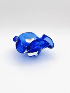 Vide-poche Murano Sommerso Bullicante bleu, 60-70