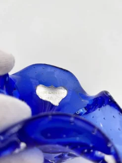 Vide-poche Murano Sommerso Bullicante bleu, 60-70
