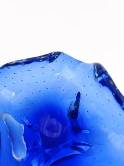 Vide-poche Murano Sommerso Bullicante bleu, 60-70