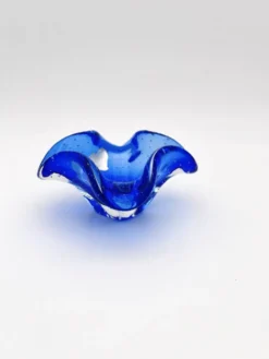 Vide-poche Murano Sommerso Bullicante bleu, 60-70
