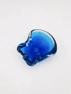 Vide-Poche Murano Sommerso Dégradé Bleu Polylobé 12cm 512g Design