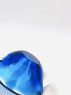 Vide-Poche Murano Sommerso Dégradé Bleu Polylobé 12cm 512g Design