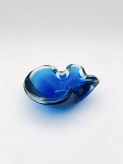 Vide-Poche Murano Sommerso Dégradé Bleu Polylobé 12cm 512g Design