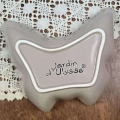 Vide-poche ou ramequin papillon Jardin d'Ulysse taupe en céramique