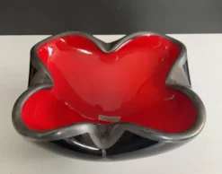 Vide poche vintage en verre et argent