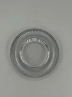 Vide-poche vintage en verre transparent, design à gradins