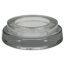 Vide-poche vintage en verre transparent, design à gradins