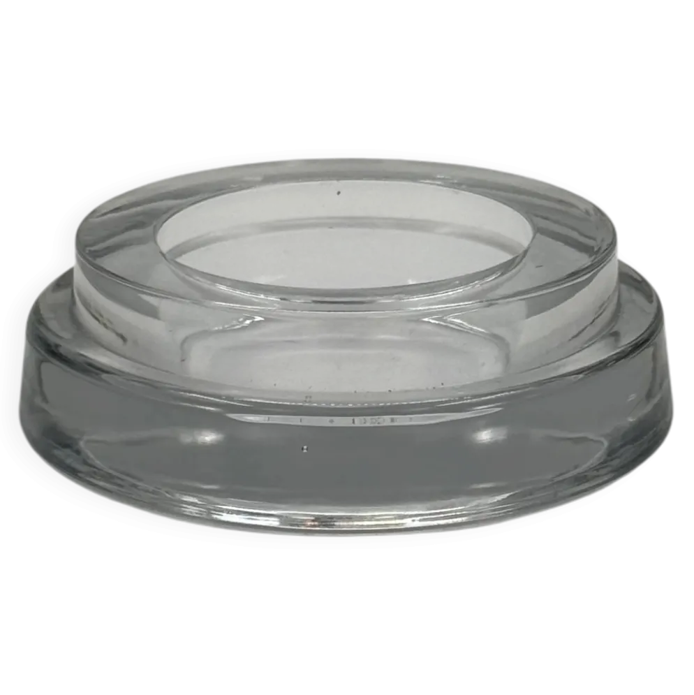Vide-poche vintage en verre transparent, design à gradins