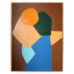Viens plus près peinture minimaliste couple