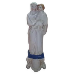 Vierge à l'enfant en porcelaine 19ème siècle