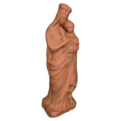 Vierge à l'Enfant en terre cuite XIXe modelage