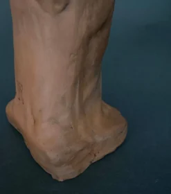 Vierge à l'Enfant en terre cuite XIXe modelage