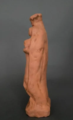 Vierge à l'Enfant en terre cuite XIXe modelage