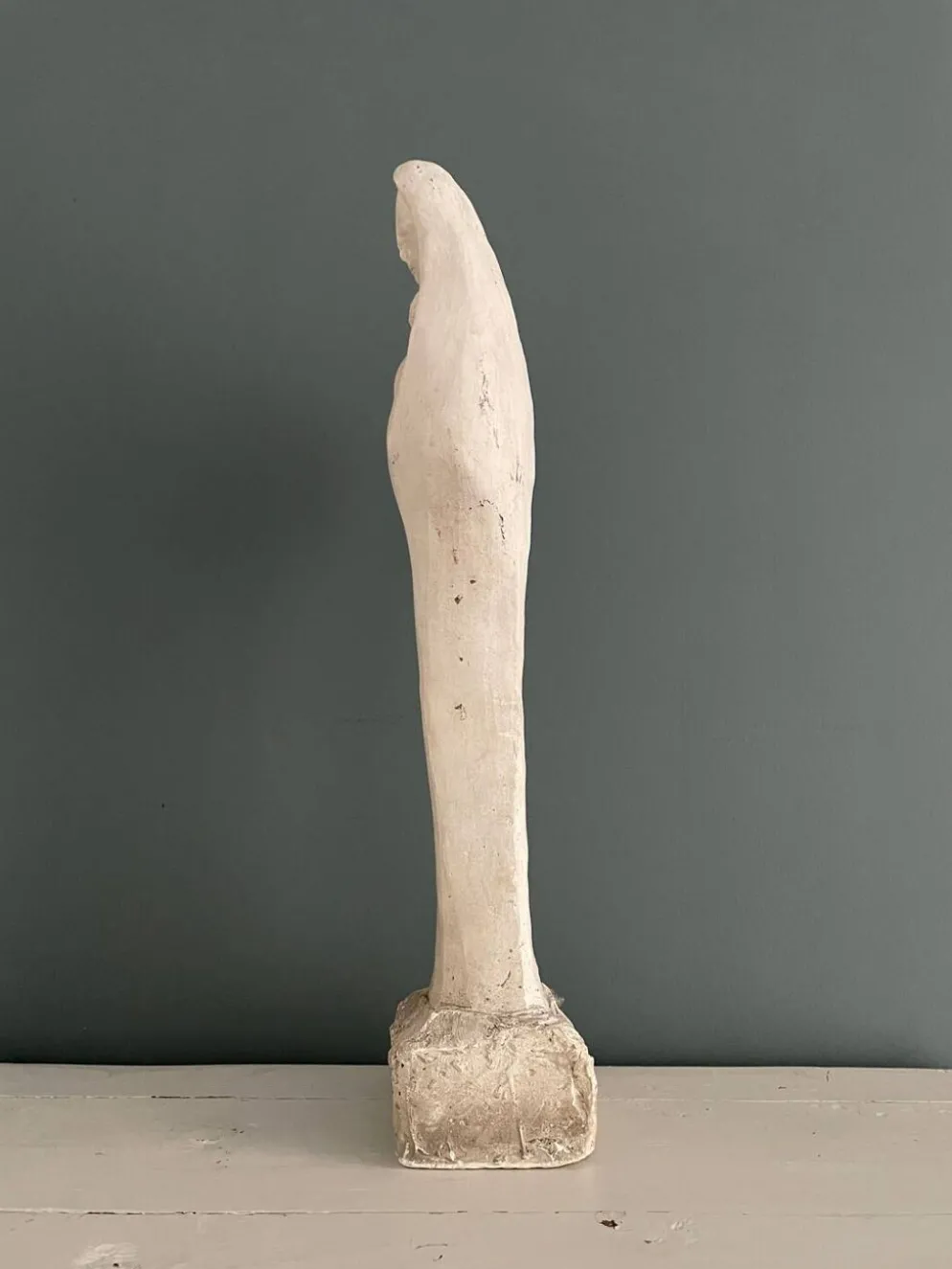 Vierge à l’enfant sculpture en plâtre