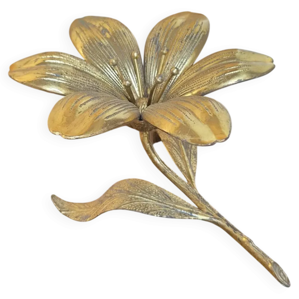 Vintage Cendrier fleur de lotus en laiton