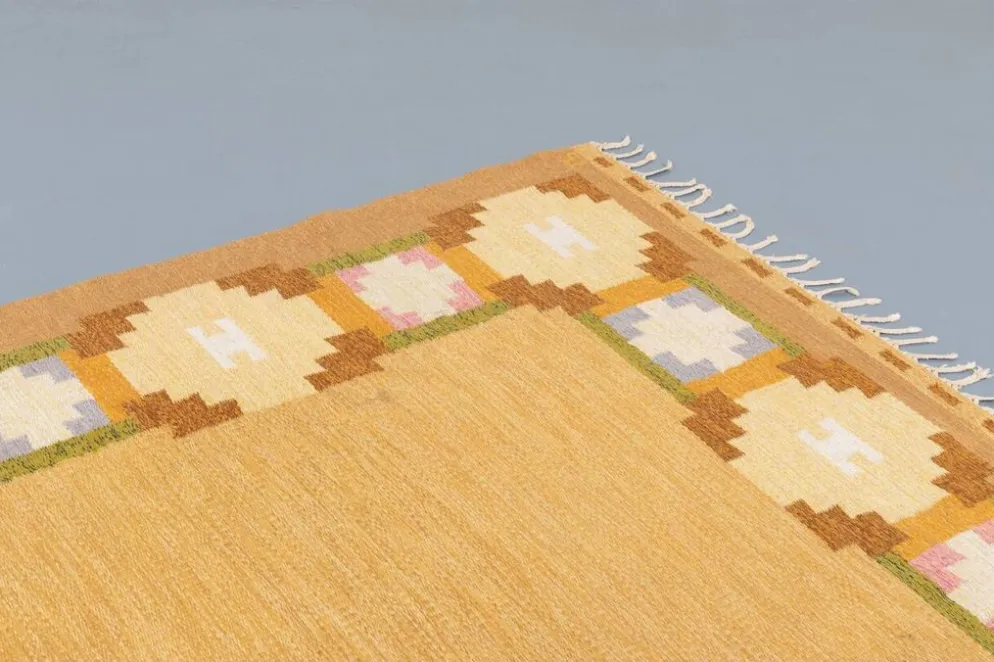 Vintage Doris Leslie Blau Collection Flat-Weave Rug by Ingegerd Silow, Sweden