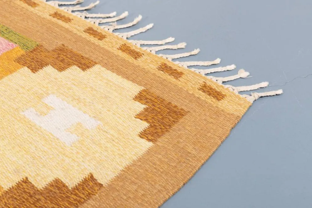 Vintage Doris Leslie Blau Collection Flat-Weave Rug by Ingegerd Silow, Sweden