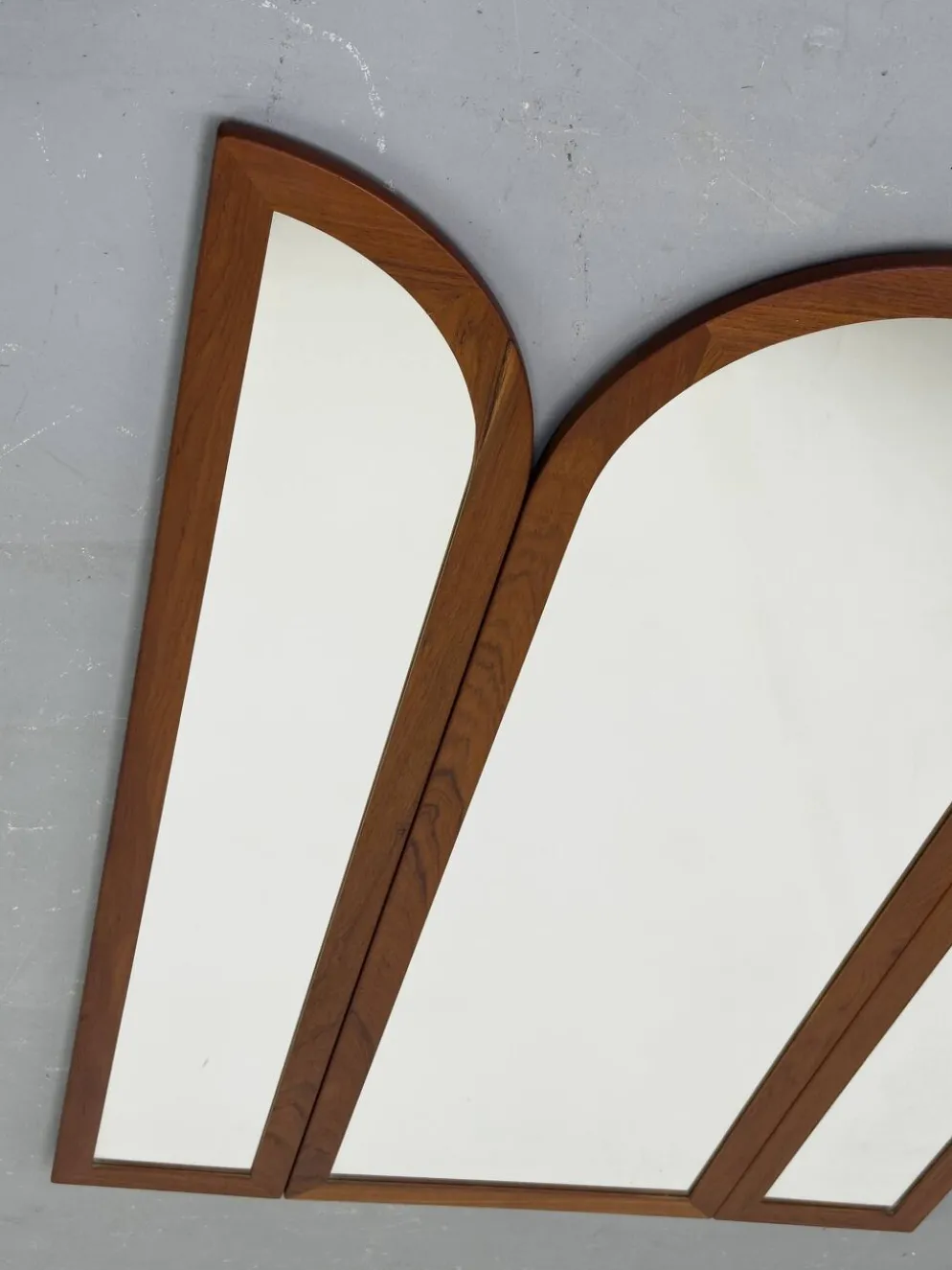 Vintage Foldable Teak Mirror by Fakse Furniture, 1960s