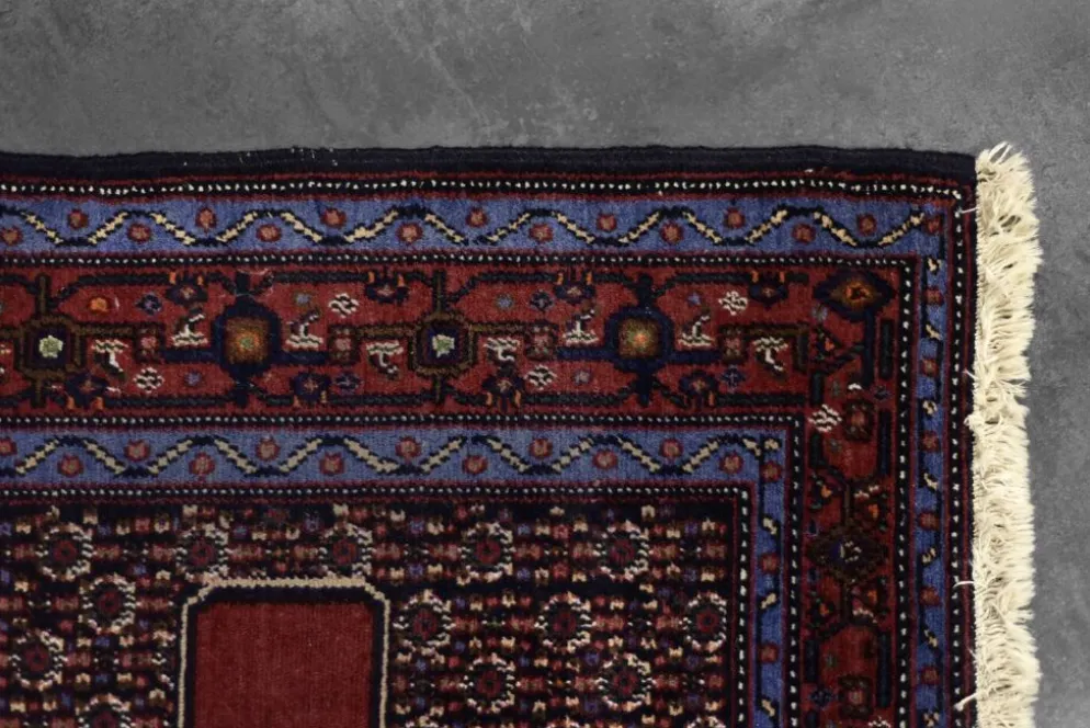 Vintage Hand-Woven Middle Eastern Oriental Senneh Rug, 1960s