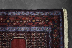 Vintage Hand-Woven Middle Eastern Oriental Senneh Rug, 1960s