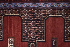 Vintage Hand-Woven Middle Eastern Oriental Senneh Rug, 1960s