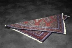 Vintage Hand-Woven Middle Eastern Oriental Senneh Rug, 1960s