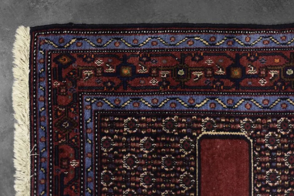 Vintage Hand-Woven Middle Eastern Oriental Senneh Rug, 1960s
