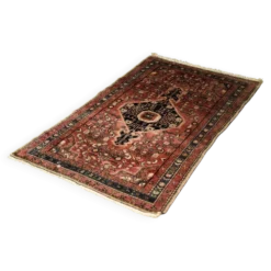 Vintage Hand-Woven Oriental Middle Eastern Zanjan Hamadan Rug, 1960s