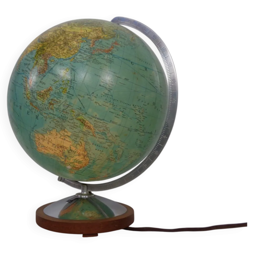 Vintage Illuminated Duo Glass Globe by Paul Oestergaard for Columbus, Germany, 1950s